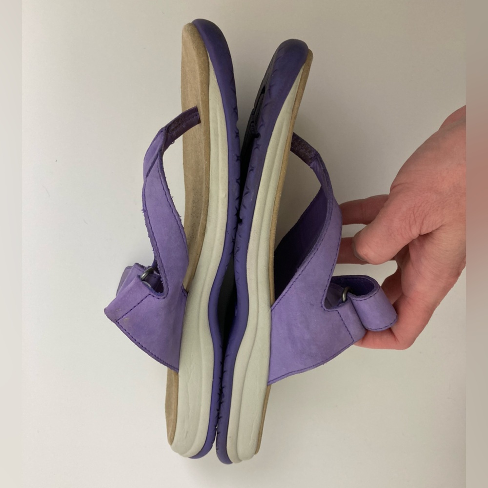 *Rockport Lilac Leather Thong Sandals #SR - Picture 3 of 7